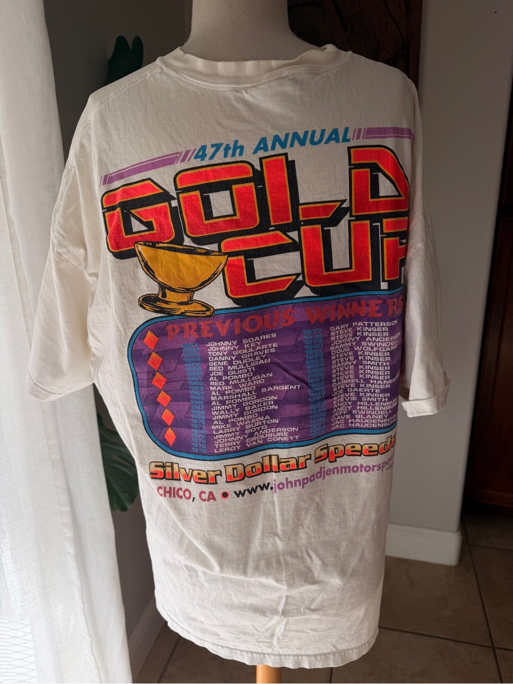 Vintage 2000 Gold Cup Silver Dollar Speedway Racing T-Shirt Men’s XXL - Picture 3 of 4